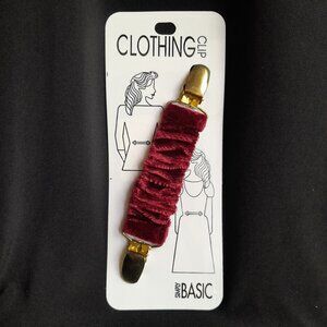 4/$20 sale NWT Vintage Velour clothing clip Red "VELVET" Retro 80s 90s